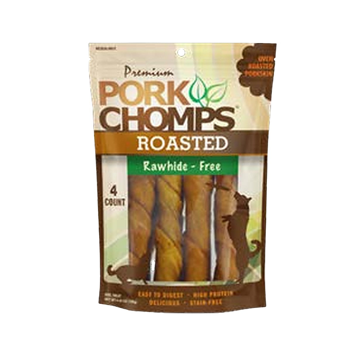 Pork Chomps 6in Roasted Twists 4ct