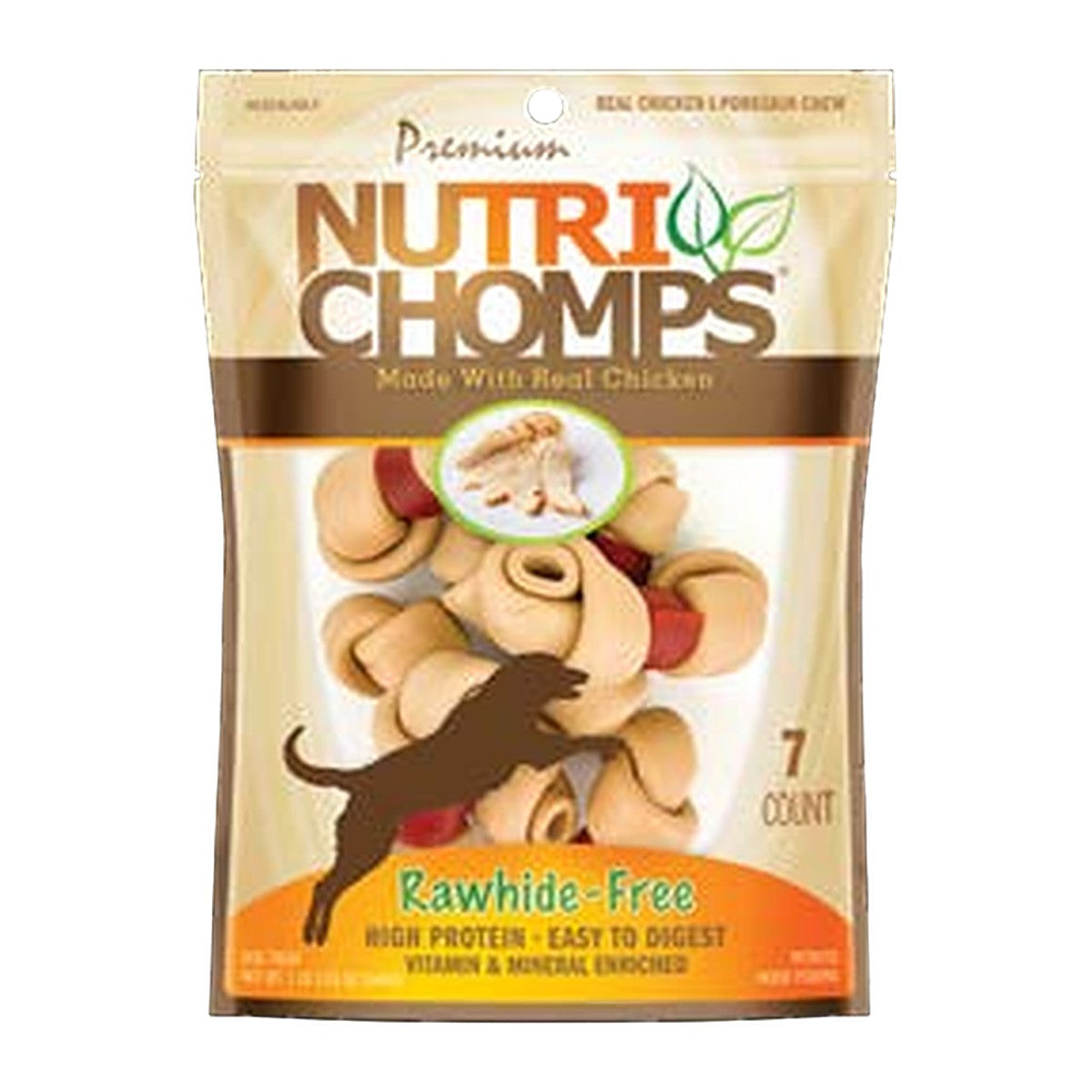 NutriChomps 4in Chicken Knot with Wrap 7ct