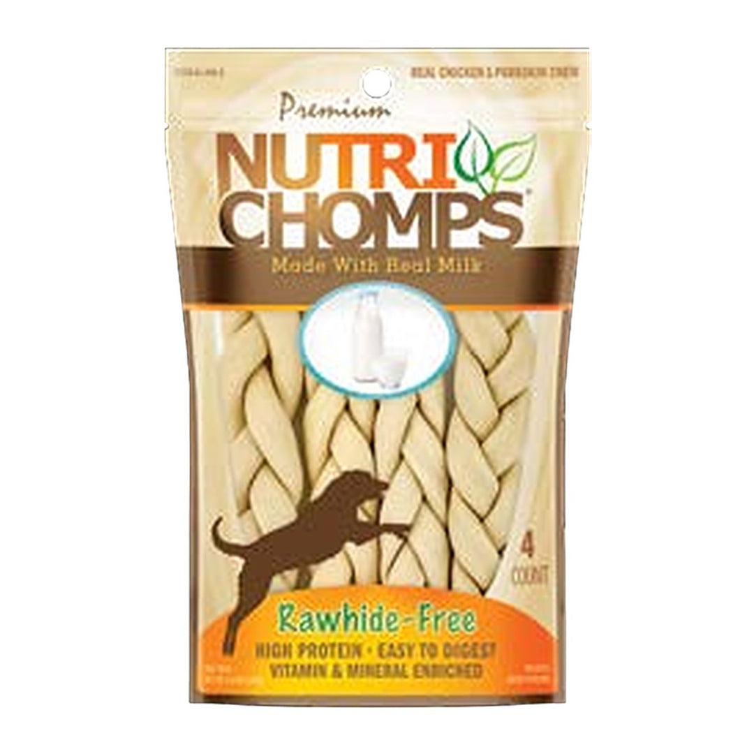NutriChomps 6in Milk Braid 4ct