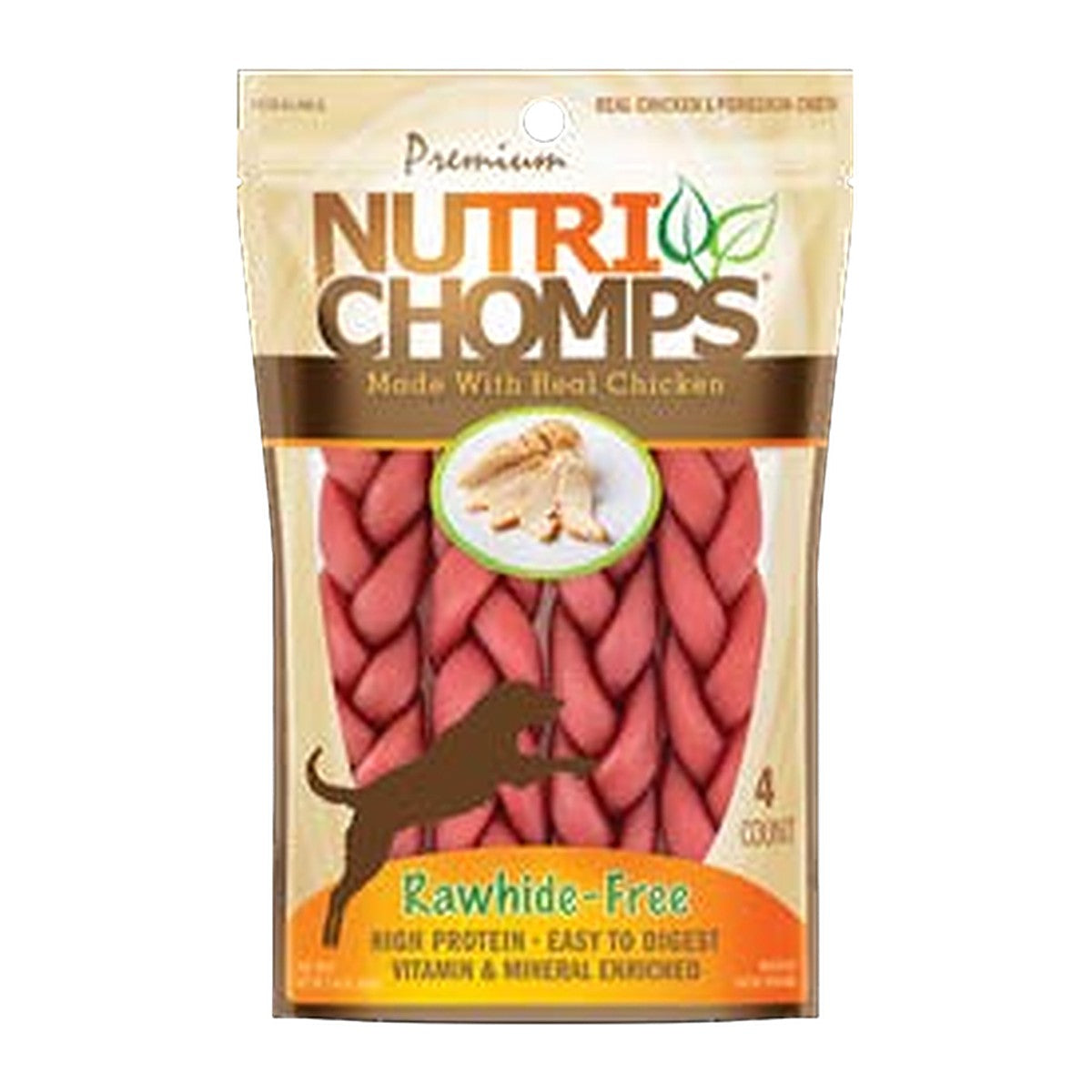 NutriChomps 6in Chicken Braid 4ct