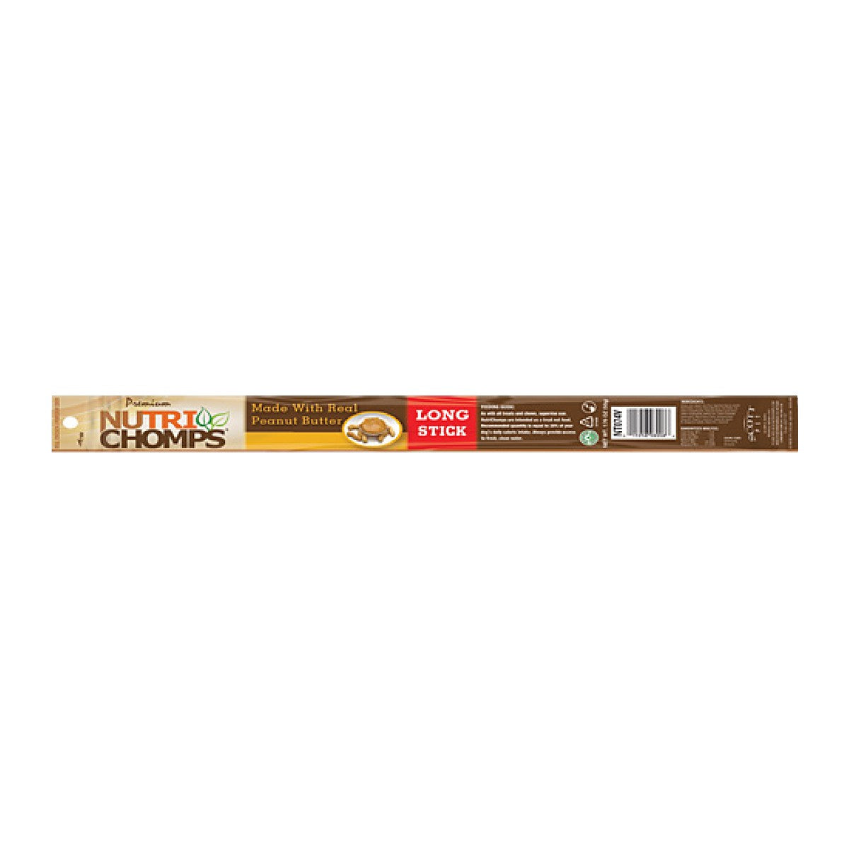 NutriChomps 15in Peanut Butter Long Stick