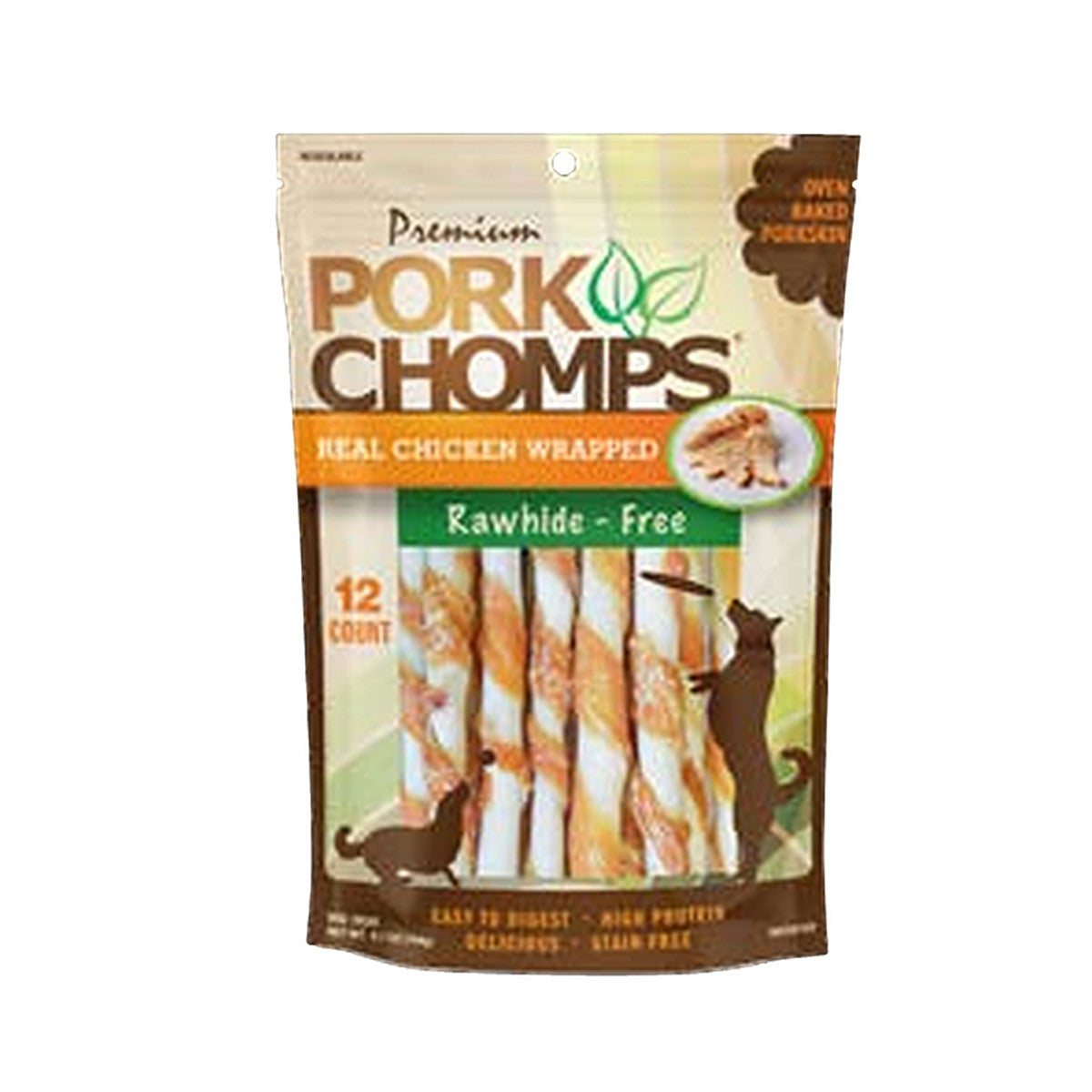 Pork Chomps 5in Chicken Wrapped Mini Twists 12ct