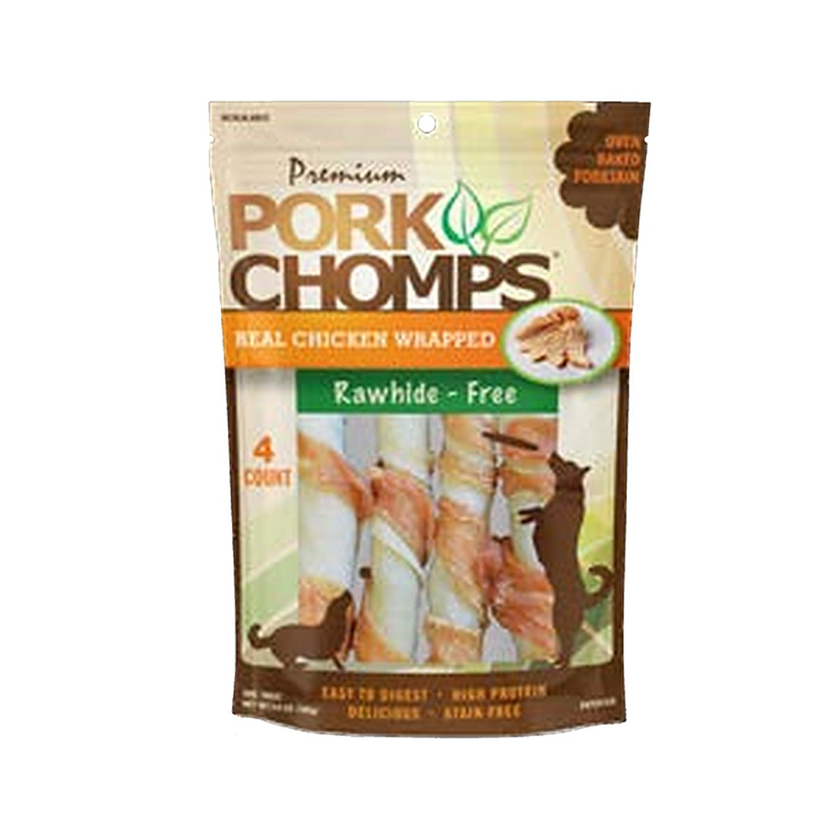 Pork Chomps 6in Chicken Wrapped Twists 4ct