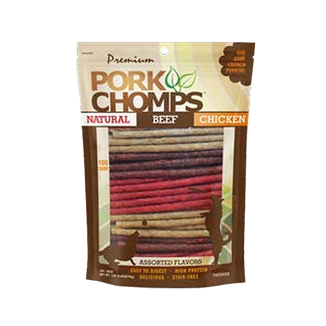 Pork Chomps 4 to 5in Assorted Munchy Sticks 100ct