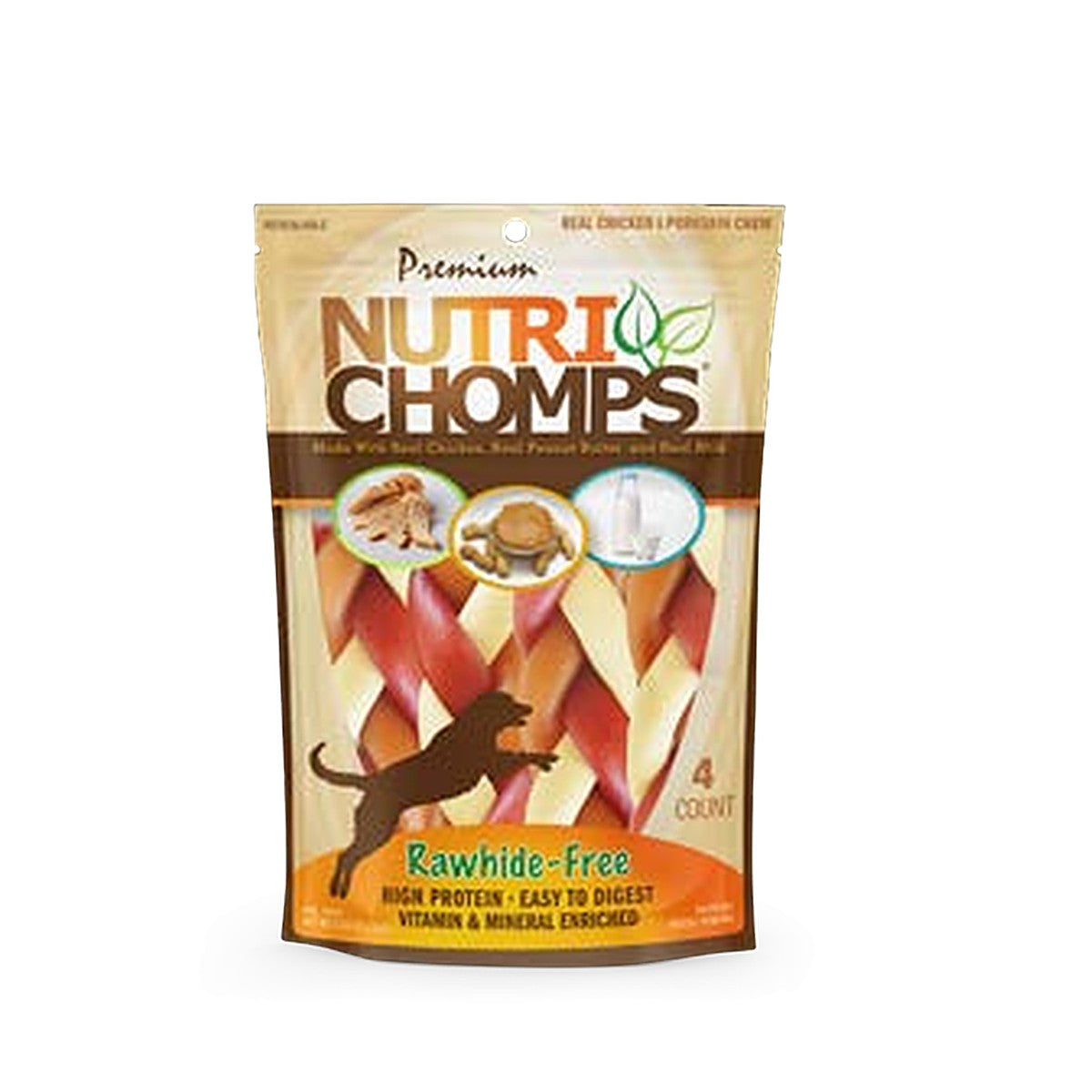 NutriChomps 6in Mixed Flavor Braid 4ct