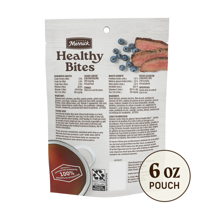 Merrick Bright Bites Beef Dog Treats 6 oz back