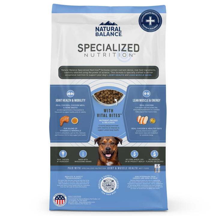 Natural Balance Specialized Joint Muscle Chicken Oatmeal 22 lb