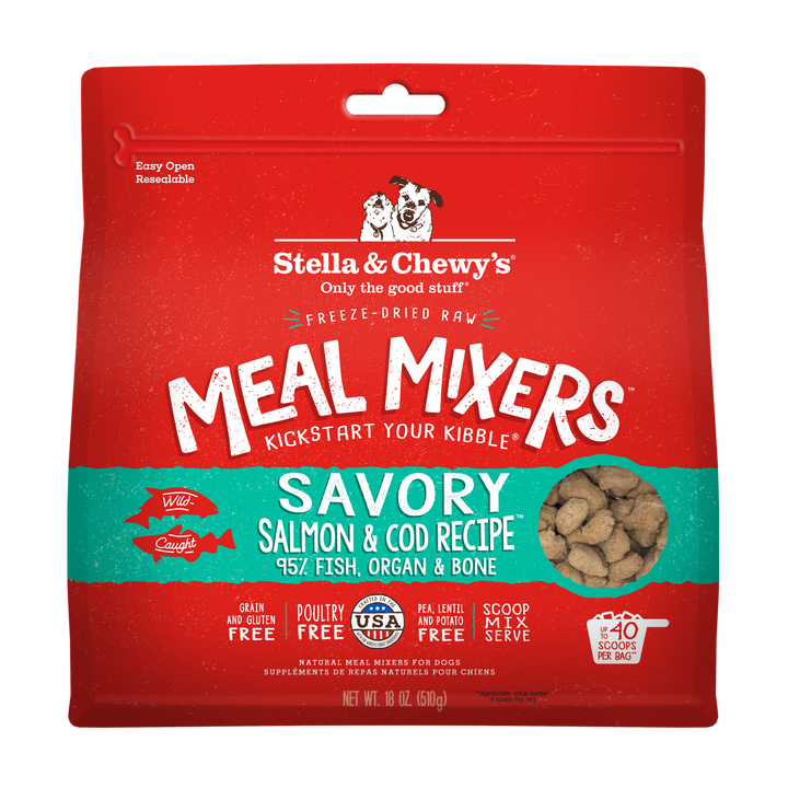 Freeze-Dried Savory Salmon &amp; Cod Meal Mixers - 18 oz