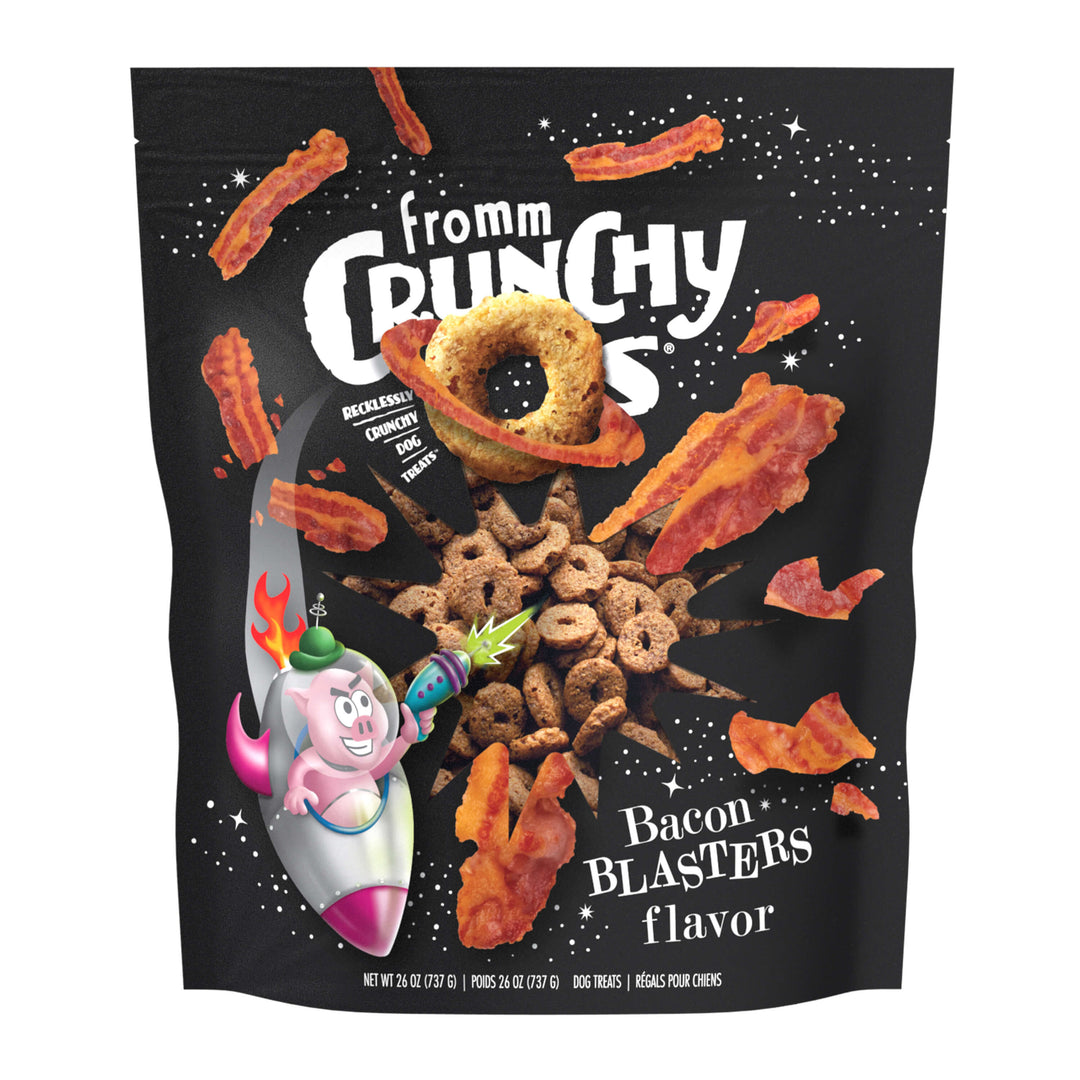 Fromm Crunchy Os Bacon Blasters Flavor Dog Treats 26 oz Bag