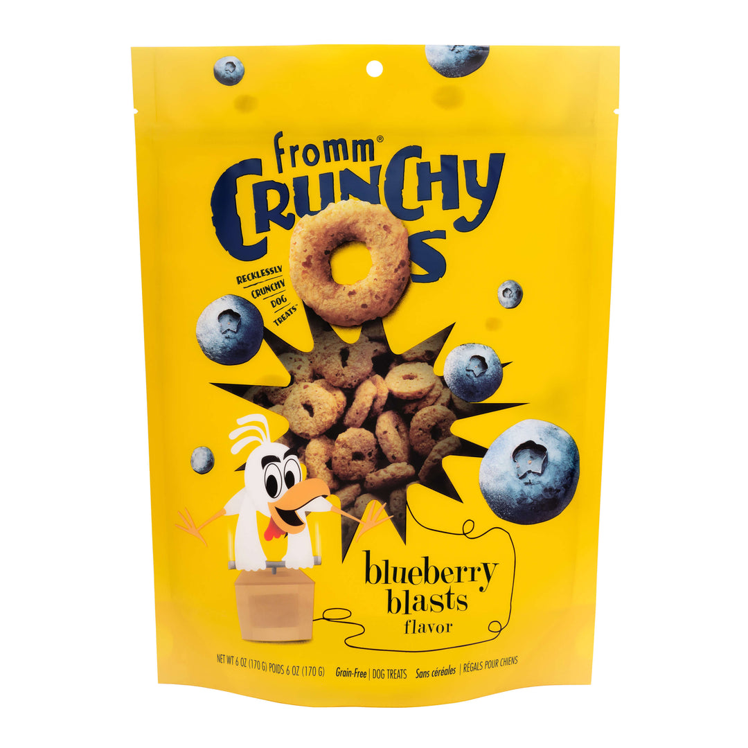 Fromm Crunchy Os Blueberry Blasts Flavor Dog Treats 6 oz Bag