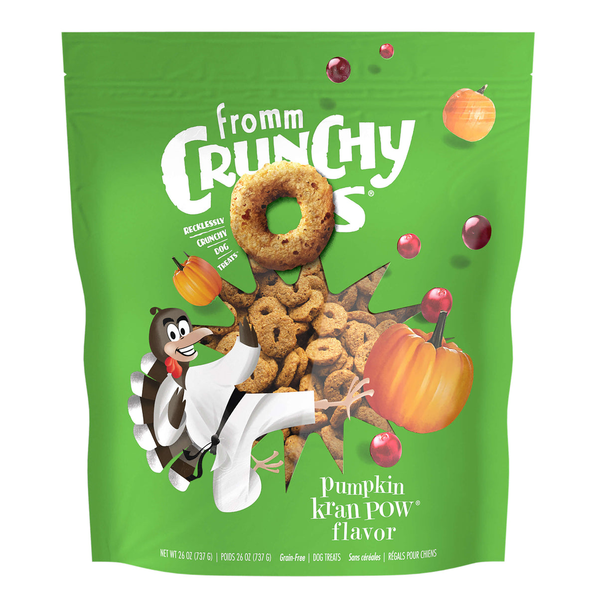 Fromm Crunchy Os Pumpkin Kran POW® Flavor Dog Treats 26 oz Bag