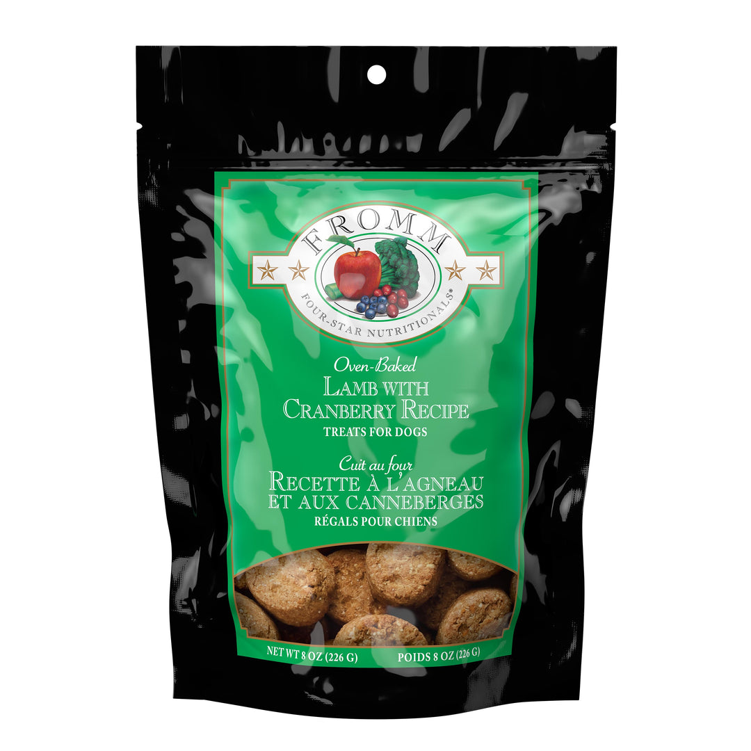 Fromm Four-Star Lamb with Cranberry Recipe Dog Treats 8 oz Bag