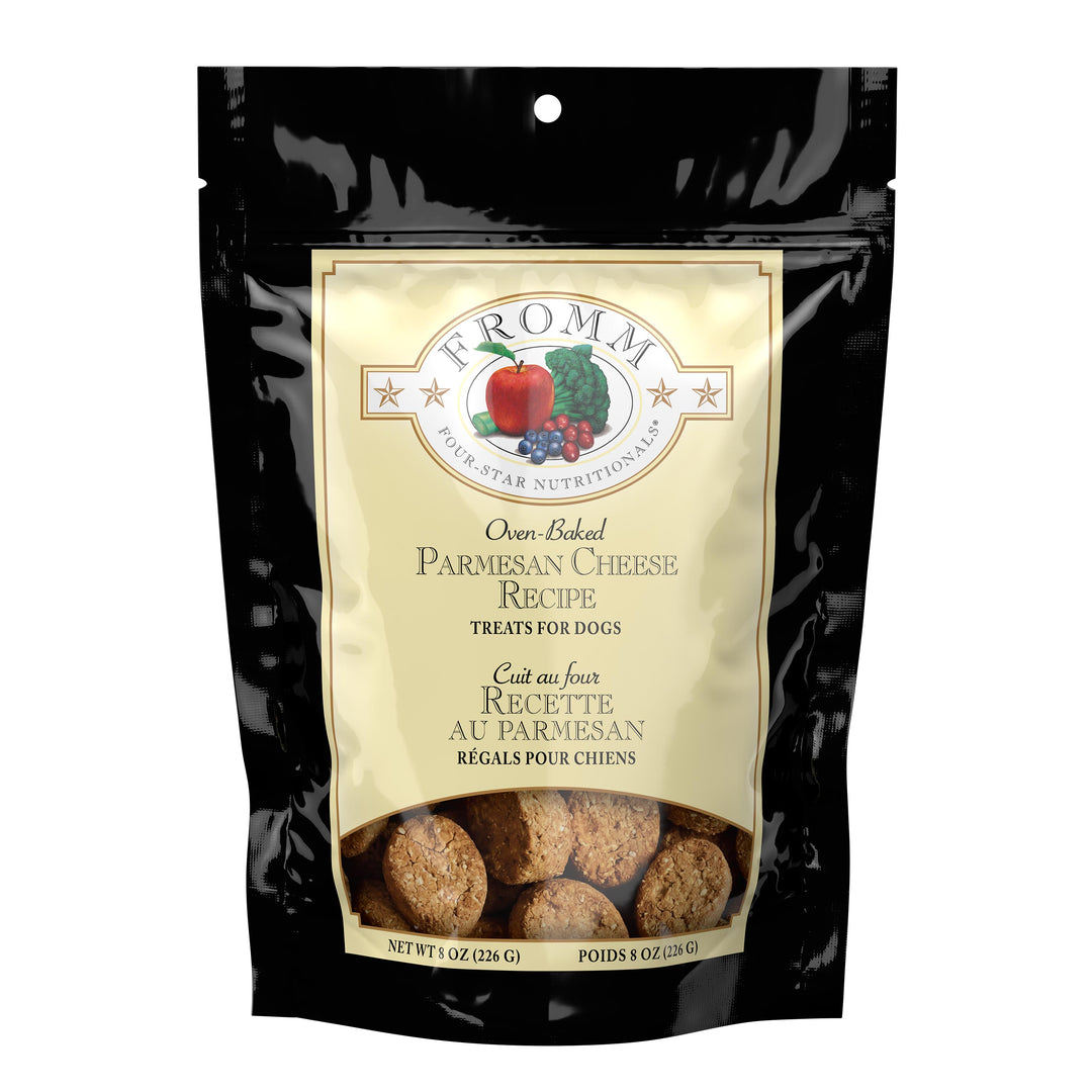 Fromm Four-Star Parmesan Cheese Recipe Dog Treats 8 oz Bag
