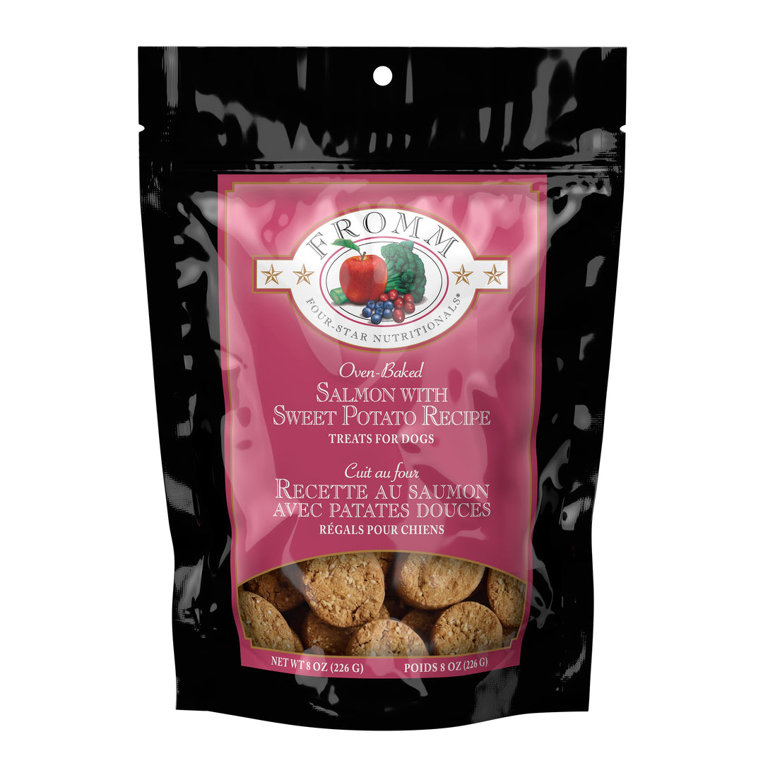 Fromm Four-Star Salmon with Sweet Potato Recipe Dog Treats 8 oz Bag