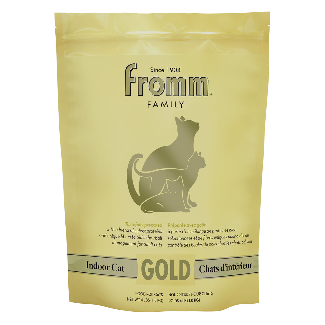 Fromm Gold Indoor Cat Hairball Control Dry Cat Food 4 lb Bag
