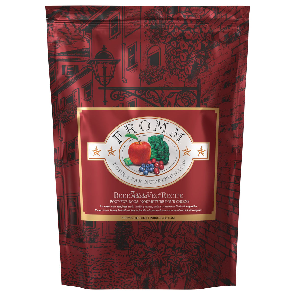 Fromm Four-Star Beef Frittata Veg® Recipe Dry Dog Food 4 lb Bag