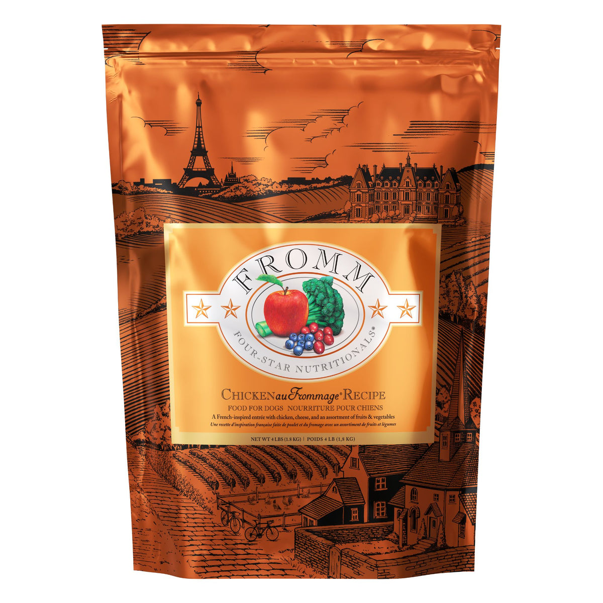 Fromm Four-Star Chicken Au Frommage® Recipe Dry Dog Food 4 lb Bag
