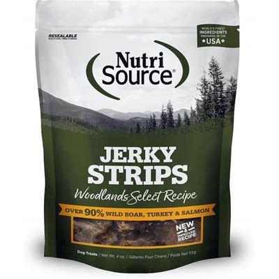 NutriSource Jerky Strips Woodlands Select Dog Treats 4 oz