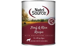 NutriSource Beef and Rice Wet Dog Food 13 oz