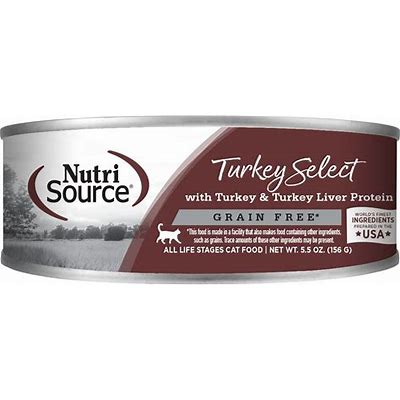 NutriSource Turkey Select Grain Free Wet Cat Food 5 oz