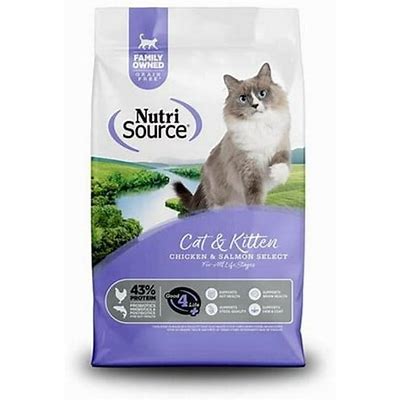 NutriSource Chicken and Salmon Select Grain Free Cat and Kitten Dry Food 12 lbs