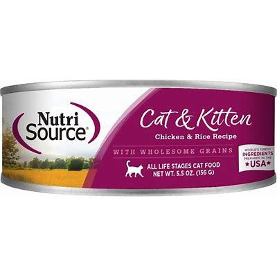 NutriSource Chicken and Rice Wet Cat Kitten Food 5 oz