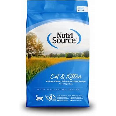 NutriSource Chicken, Salmon and Liver Dry Cat &amp; Kitten Food 4 lbs