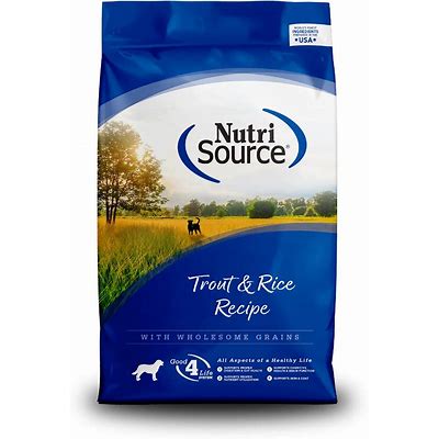 NutriSource Trout and Rice Dry Dog Food 4 lbs