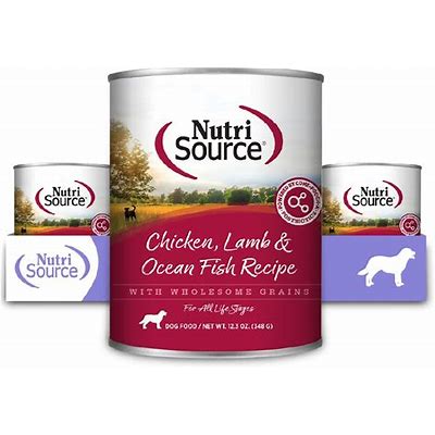 NutriSource Chicken, Lamb and Ocean Fish Wet Dog Food 13 oz