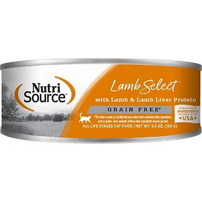 NutriSource  Lamb Select Grain Free Wet Cat Food 5 oz