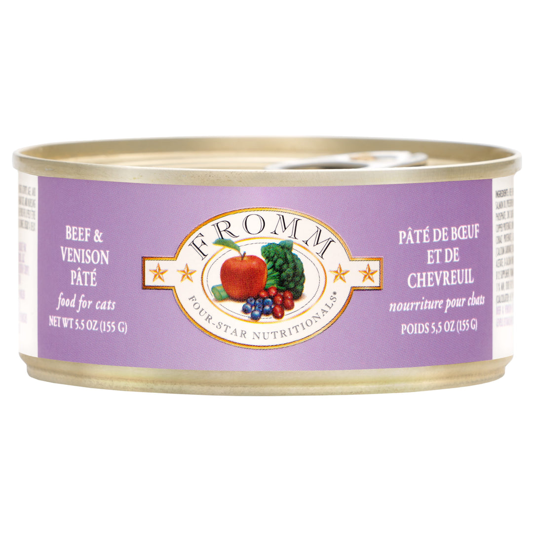 Fromm Four-Star Beef &amp; Venison Pâté Wet Cat Food 5.5 oz Can
