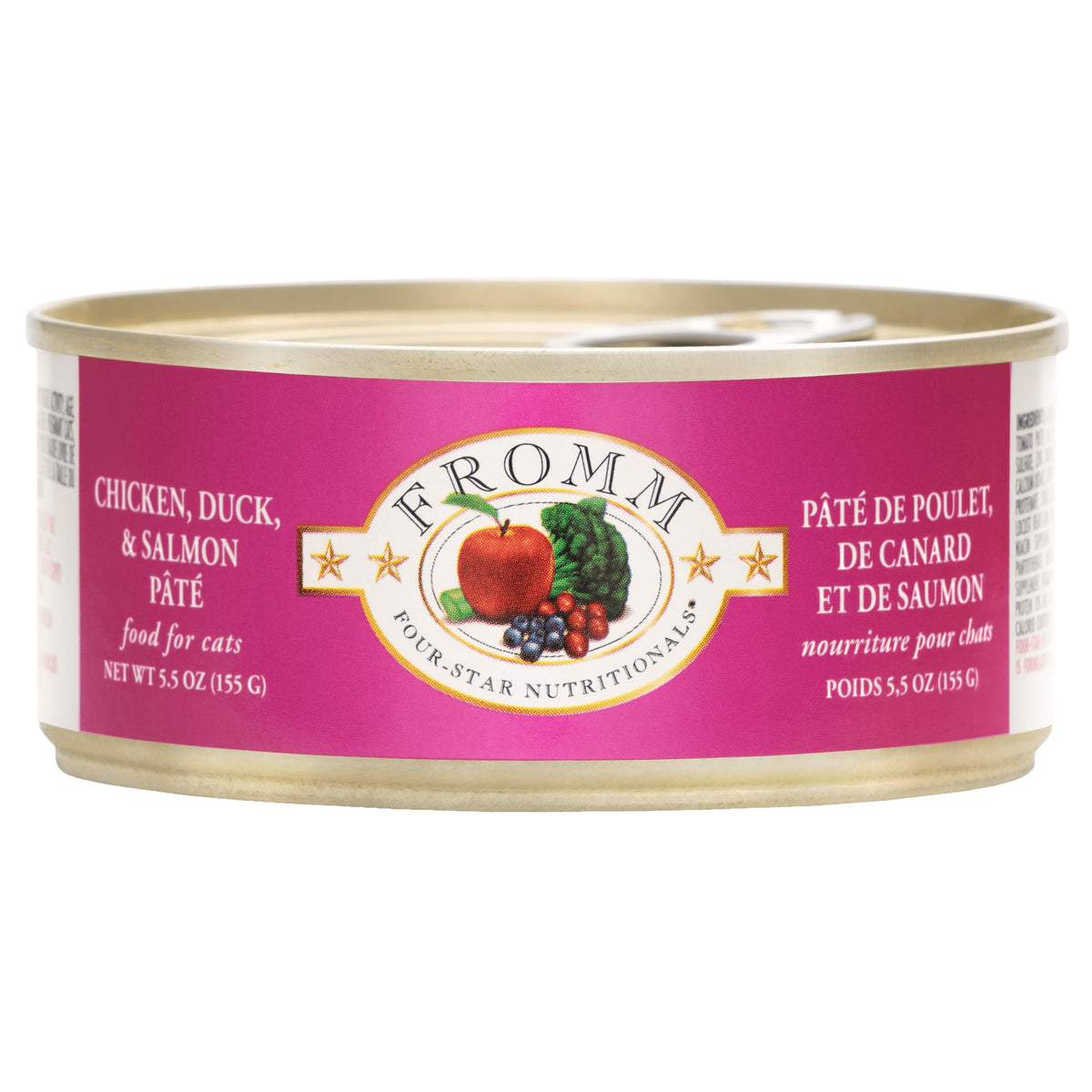 Fromm Four-Star Chicken, Duck & Salmon Pâté Wet Cat Food 5.5 oz Can