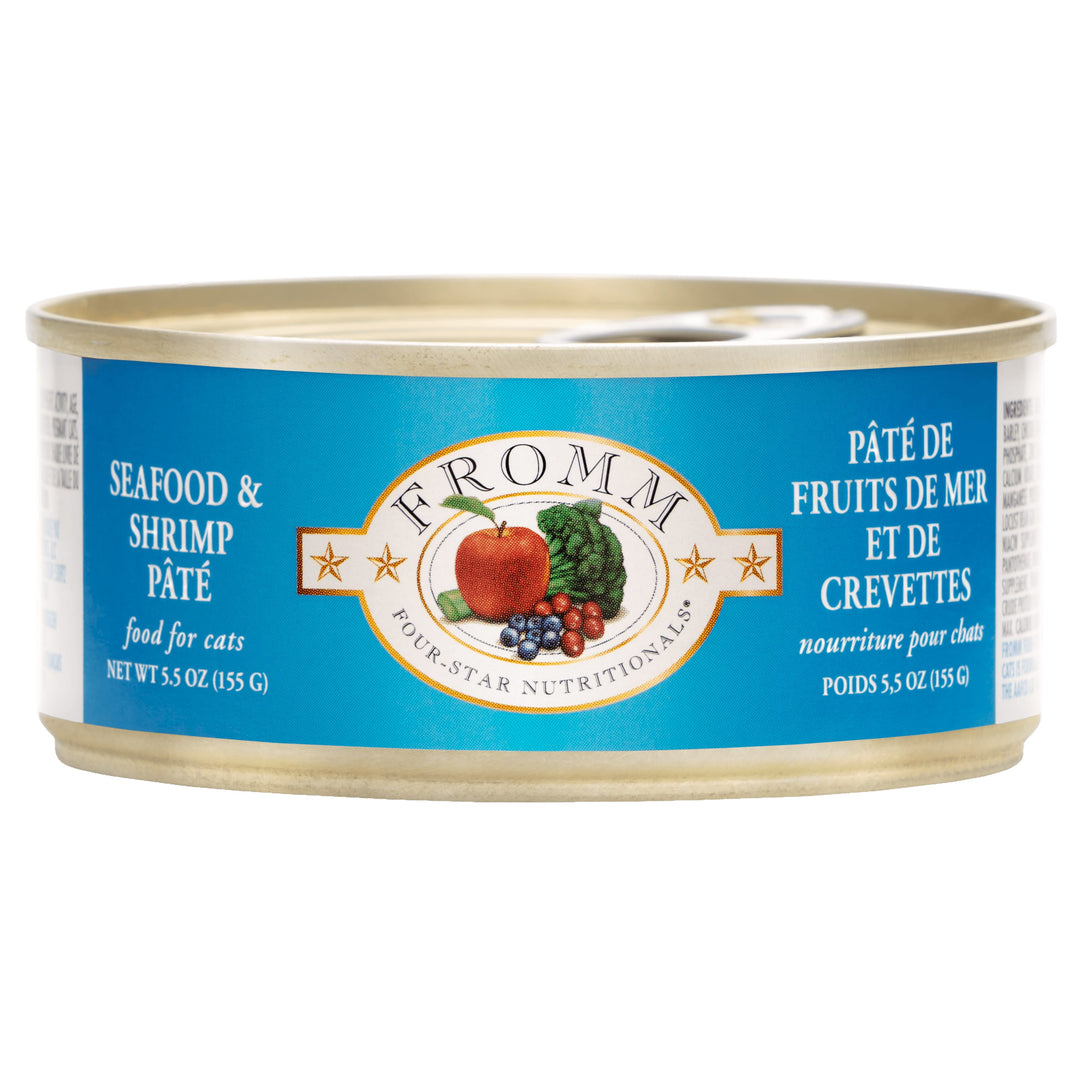 Fromm Four-Star Seafood &amp; Shrimp Pâté Wet Cat Food 5.5 oz Can