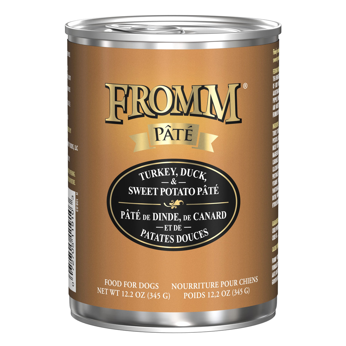 Fromm Pâté Turkey, Duck, & Sweet Potato Pâté Wet Dog Food 12.2 oz Can