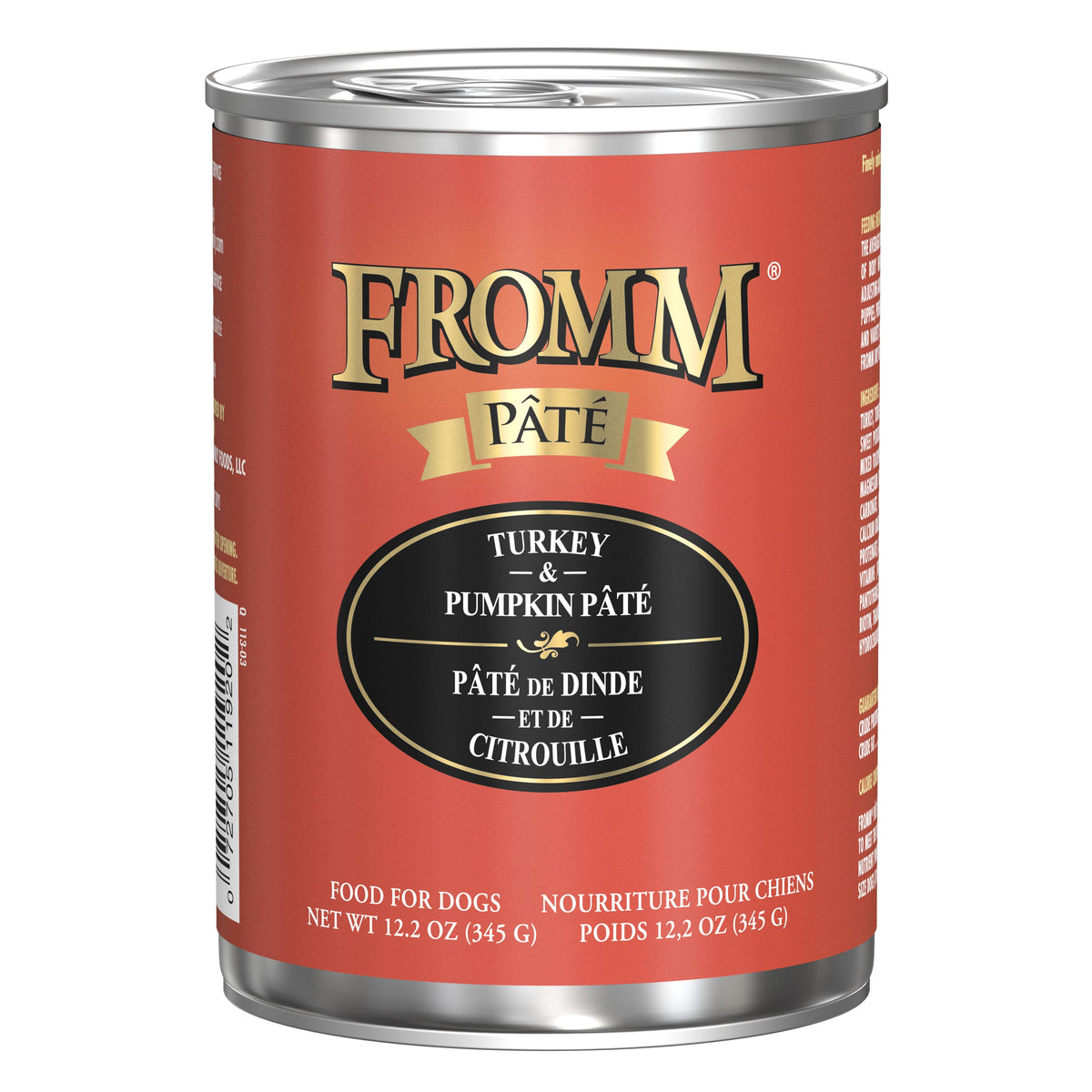 Fromm Pâté Turkey & Pumpkin Pâté Wet Dog Food 12.2 oz Can