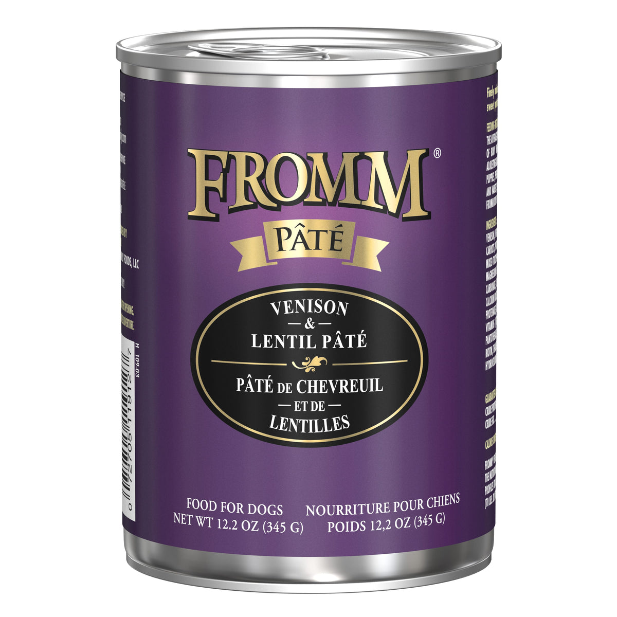 Fromm Pâté Venison & Lentil Pâté Wet Dog Food 12.2 oz Can