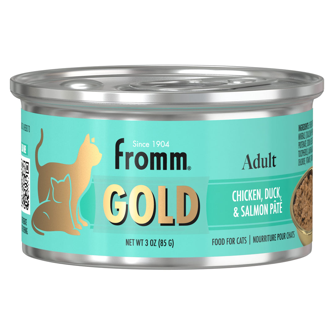 Fromm Gold Adult Chicken, Duck, &amp; Salmon Pâté Wet Cat Food 3 oz Can