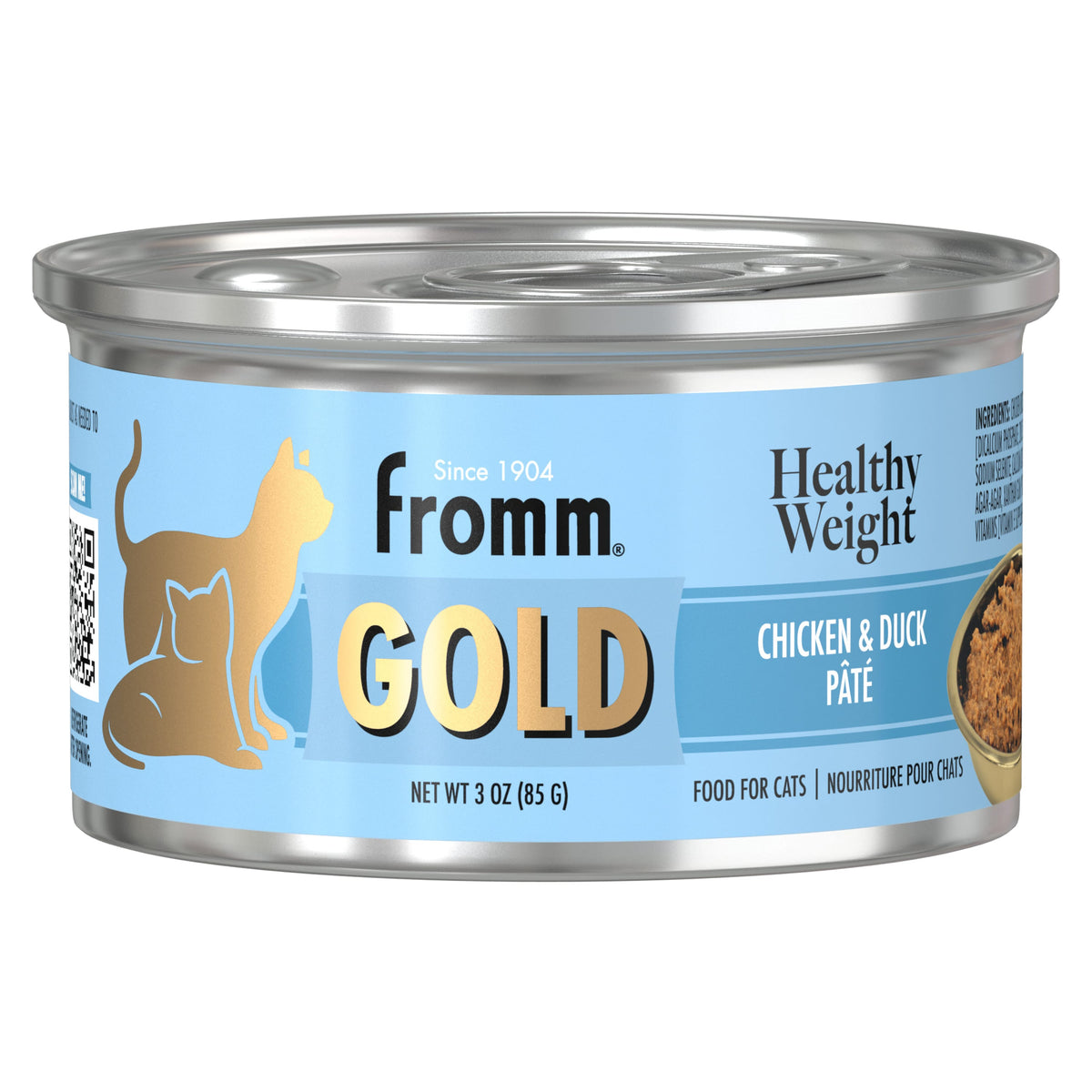 Fromm Gold Healthy Weight Chicken & Duck Pâté Wet Cat Food 3 oz Can