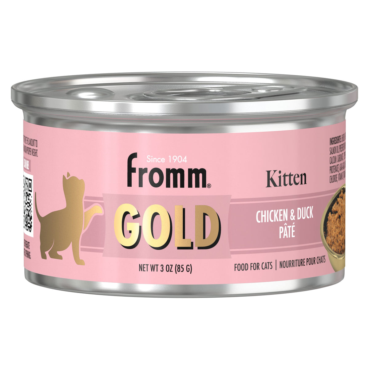 Fromm Gold Kitten Chicken & Duck Pâté Wet Cat Food 3 oz Can