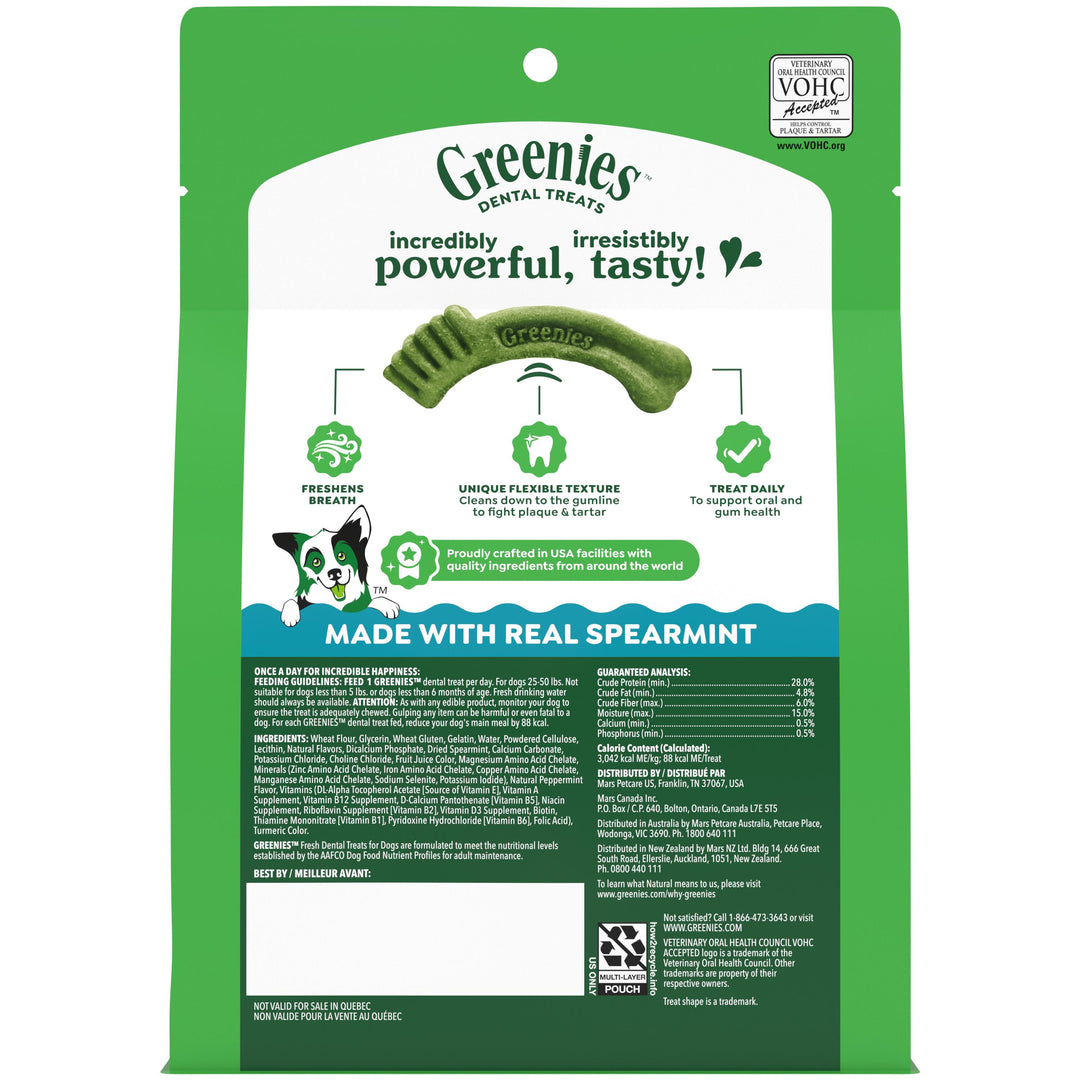 Greenies Freshmint Regular Dental Dog Treats 12oz bag