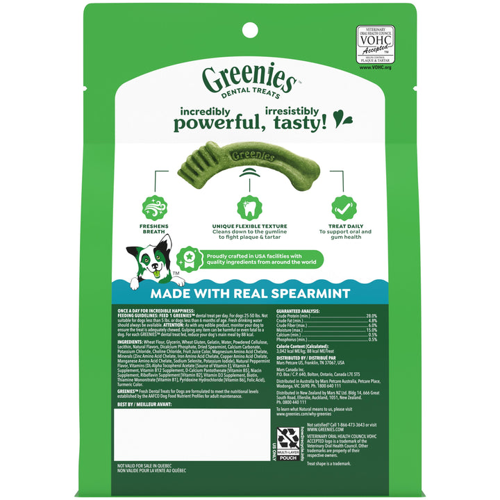 Greenies Freshmint Regular Dental Dog Treats 12oz bag