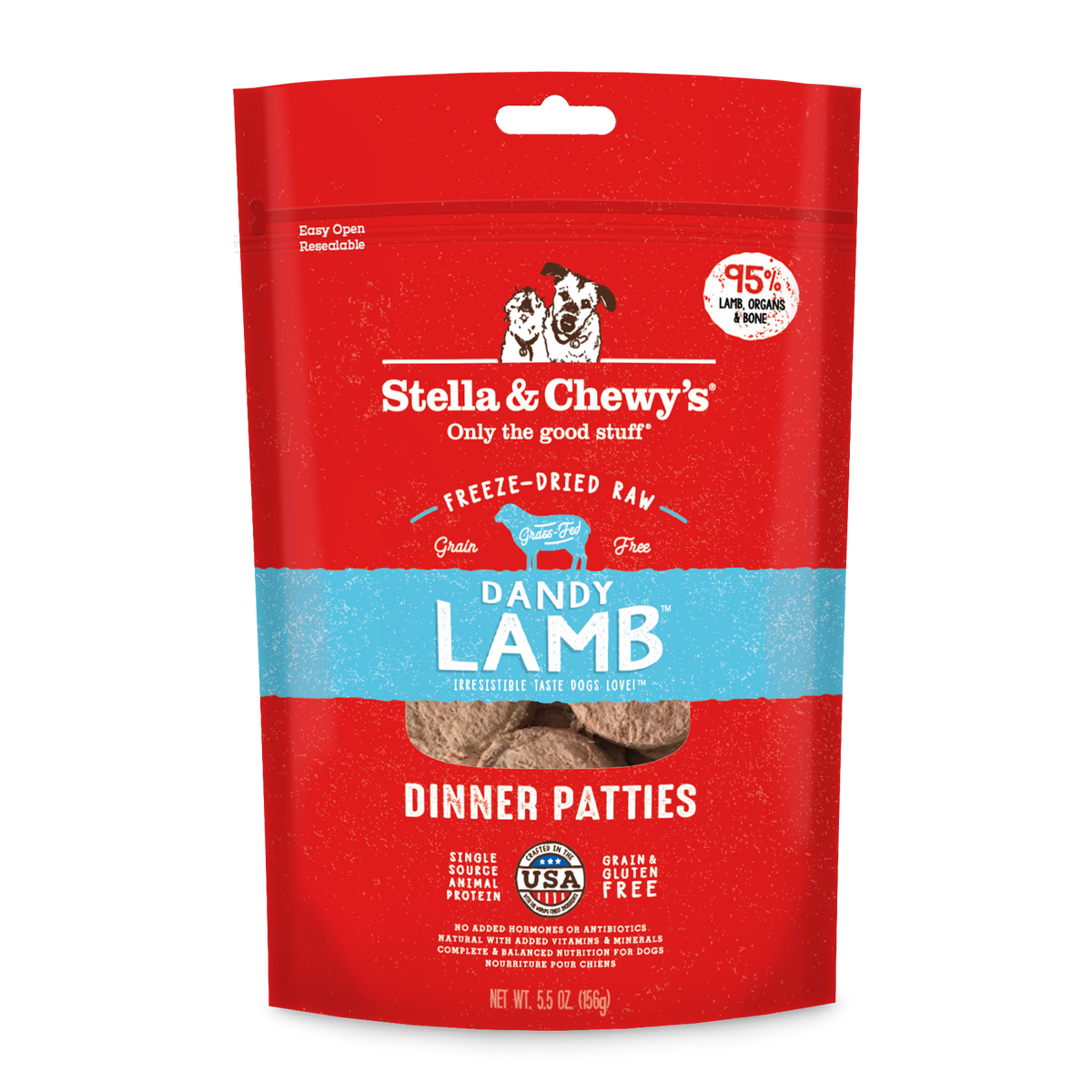 Freeze-Dried Dandy Lamb Patties - 5.5 oz
