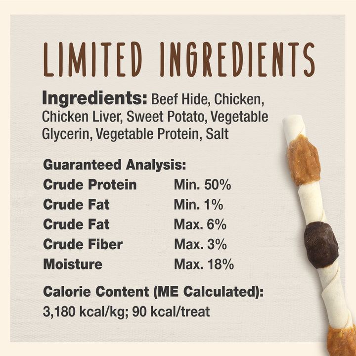 Cadet Gourmet Beef Hide Shish Kabob Dog Treats 11.6 Ounce (4 Count)