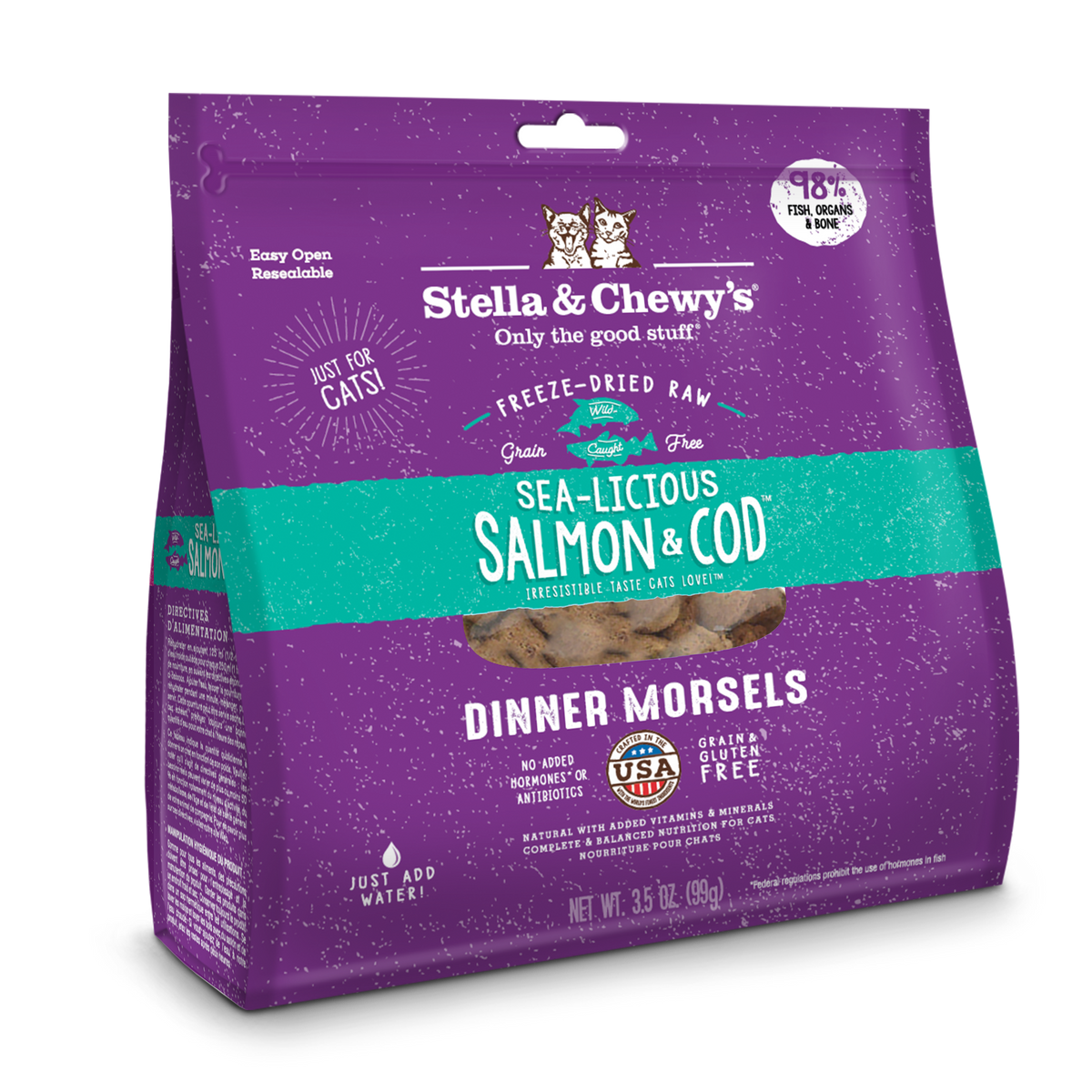 Freeze-Dried Sea-Licious Salmon & Cod Morsels - 3.5 oz