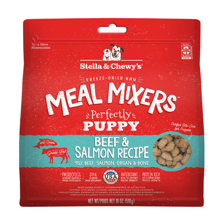 Freeze-Dried Puppy Beef and Salmon Meal Mixers - 18 oz