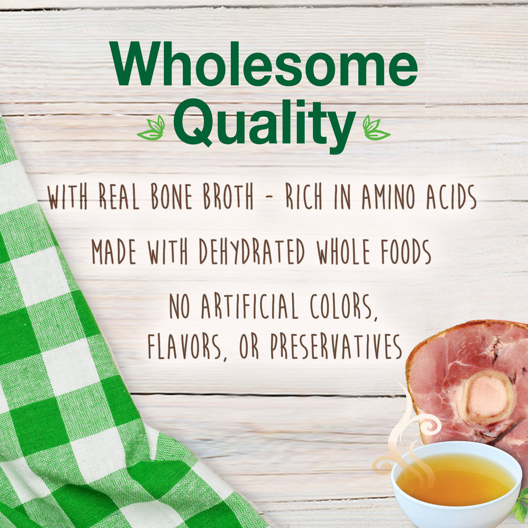 Nylabone Healthy Edibles Broth Bone All-Natural Long Lasting Chew Treats Ham Small (16 Count)