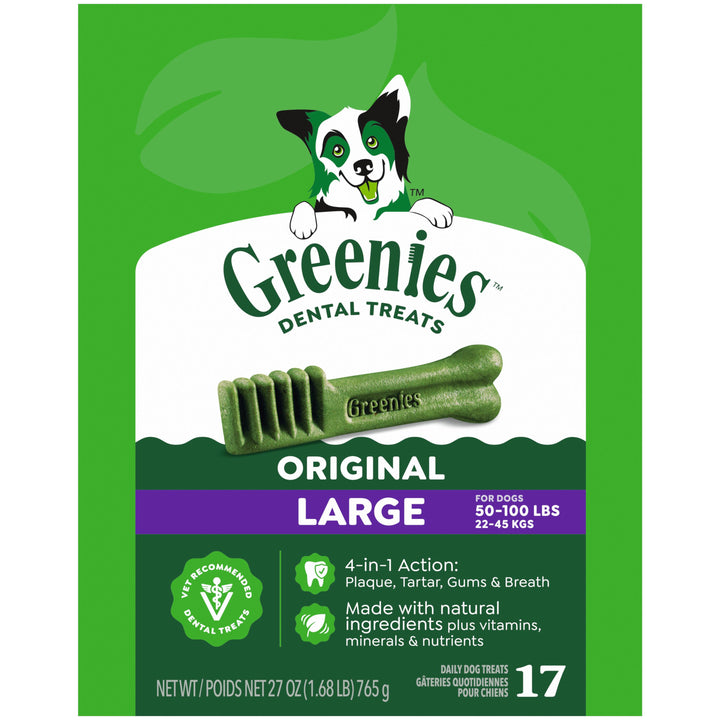 Greenies 27oz Canister Dog Treats Size Large