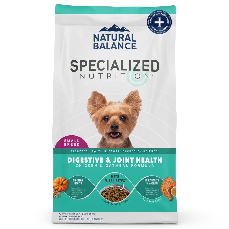 Natural Balance Specialized Small Breed Digestive Joint Chicken Oatmeal 3.5 lb