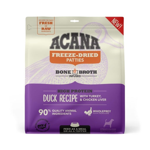 ACANA Freeze Topper Grain Free High Protein Fresh Raw  Duck Patties 14 Oz****