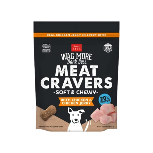 Cloud star 5 oz Soft Chewy Extruded Chicken Wagmore Dog Treat